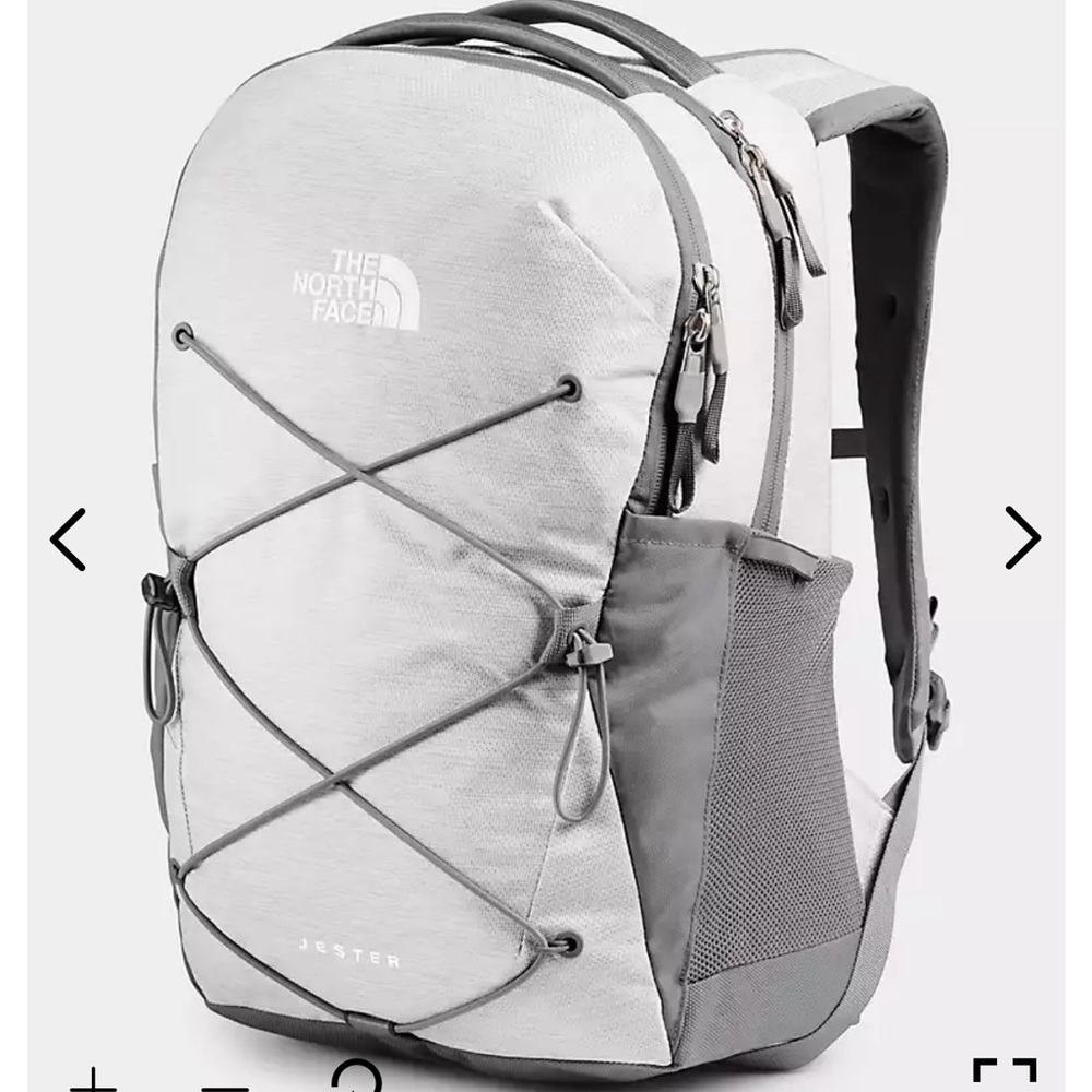 The North Face Jester Backpack in white/grey